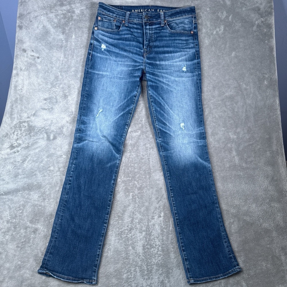American Eagle Jeans Mens 32x36 Blue Original Boot Bootcut Flare Western